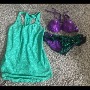 Adult Mermaid Bathing Suit w/ cover up